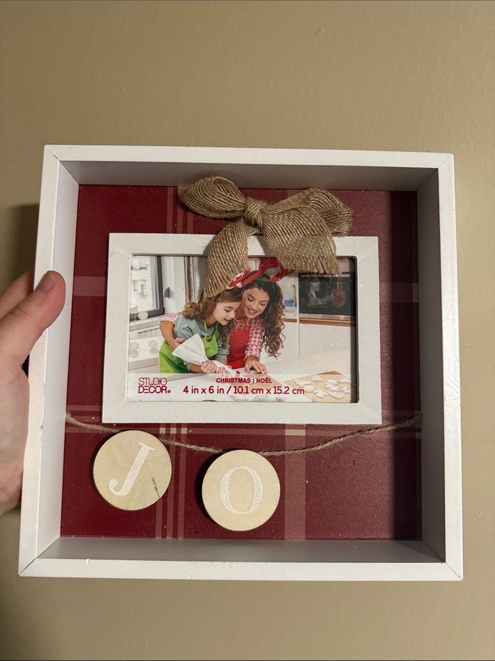 Studio Decor Red and White Holiday 'JOY' Shadowbox Frame